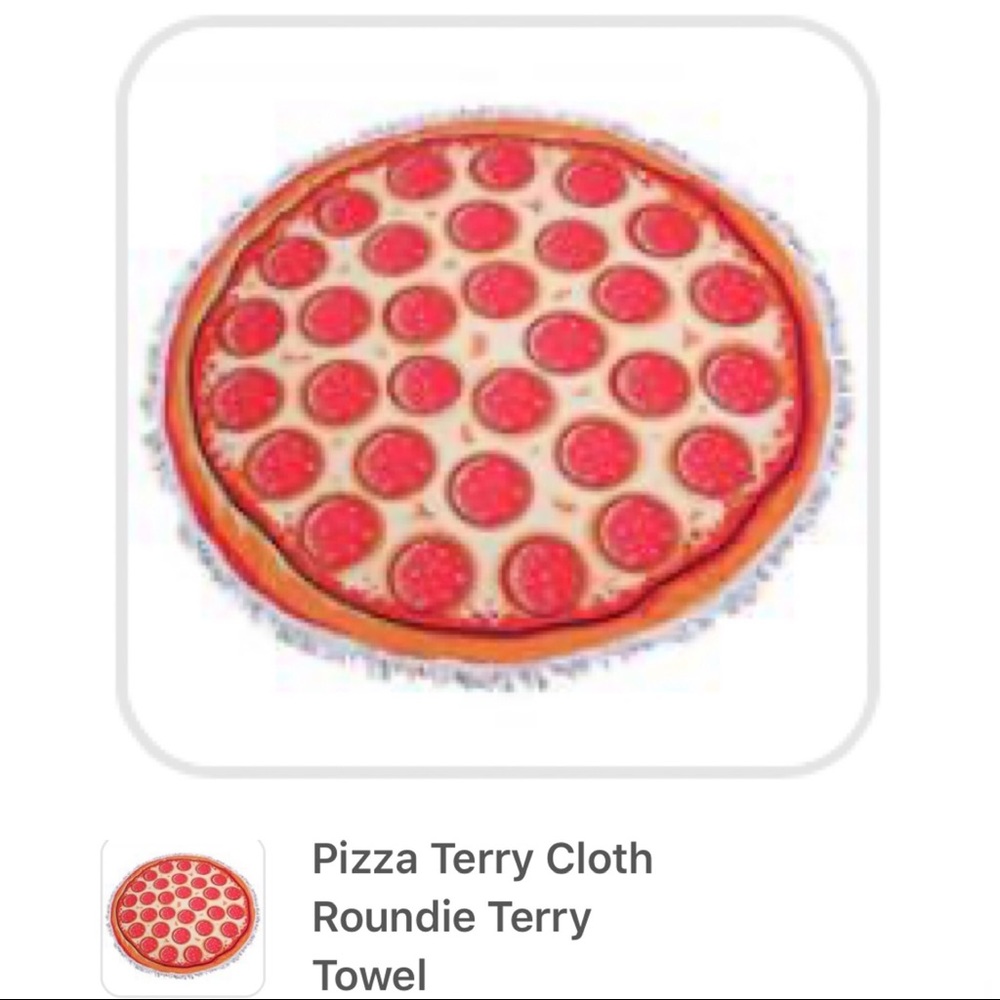 🆕🍕 Pizza Roundie Terry Towel Blanket PEPPERONI